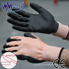NMSAFETY 13 jauge couleur rouge doux porter des gants anti-coupe 3 gants de travail de coupe de niveau